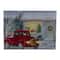 LED Fiber Optic Retro Red Truck Christmas Wall Art
